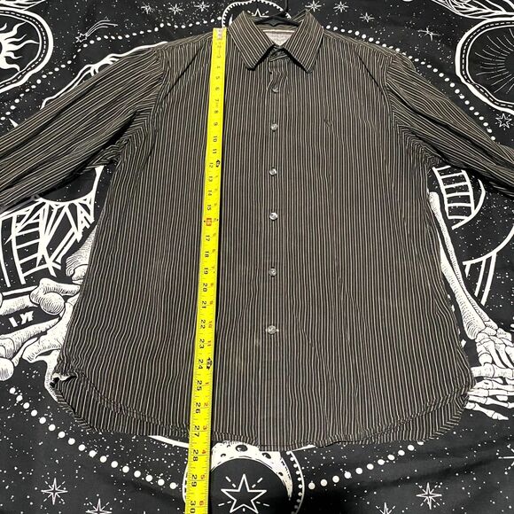 Vintage American Eagle Outfitters Button Up Shirt Men's M Black Preppy Business - Picture 5 of 7